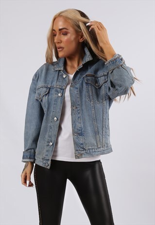 VINTAGE 90'S THE BLUE AGE DENIM JACKET UK 10 S (K51A)
