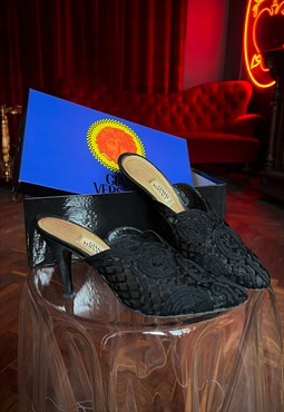 1994 Documented Gianni VERSACE shoes, Heeled Mules 