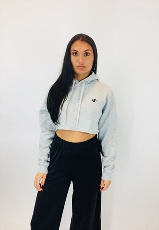 VINTAGE CHAMPION CROPPED HOODIE