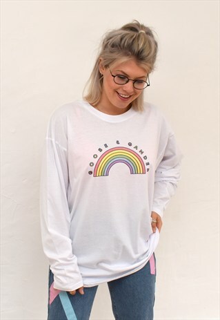 G&G UNISEX L/S PASTEL RAINBOW