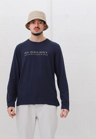 VINTAGE BURBERRY LONG SLEEVE LOGO T-SHIRT
