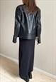 Vintage Black Leather Biker Jacket