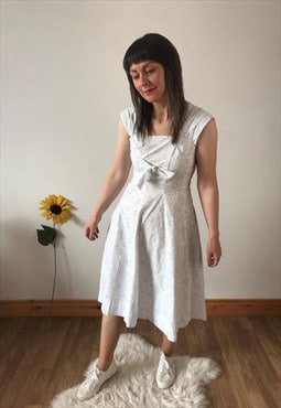 Vintage 50s White Dress 