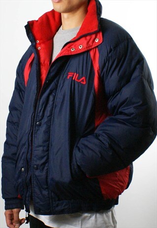 FILA RARE 1990S PADDED BOMBER JACKET PUFFER COAT