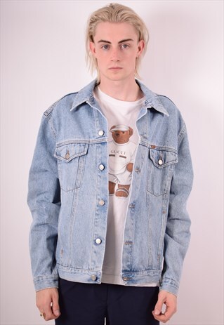 RIFLE MENS VINTAGE DENIM JACKET XL BLUE 90S