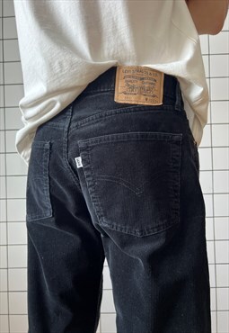 Vintage LEVIS Corduroy Pants Trousers 90s Black