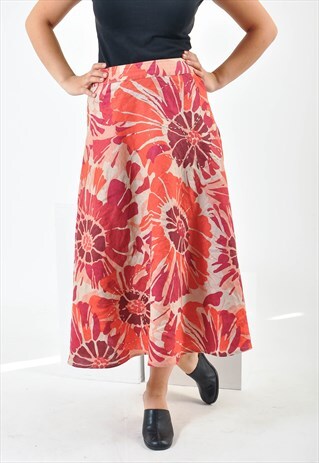 VINTAGE 90'S MAXI SKIRT IN FLOWER PRINT