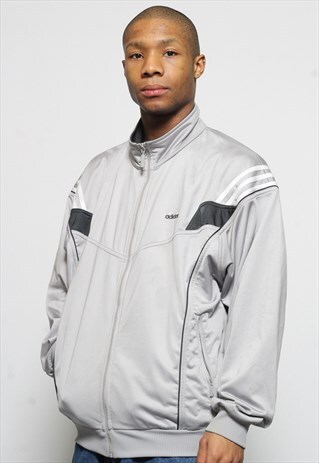 VINTAGE ADIDAS TRACK JACKET GREY