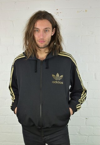 VINTAGE 90'S ADIDAS HOODED TRACK JACKET