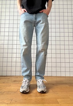 Vintage LEVIS 501 Jeans Distressed Denim 90s Washed Blue