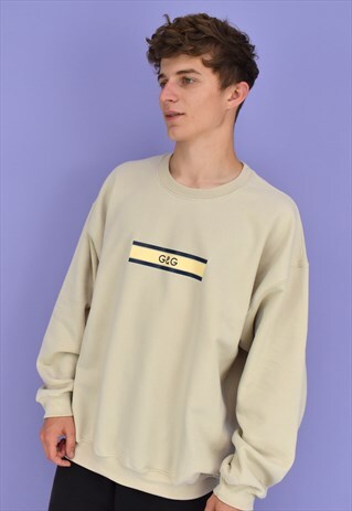 G&G UNISEX SAND CHUNKY LINO SWEAT