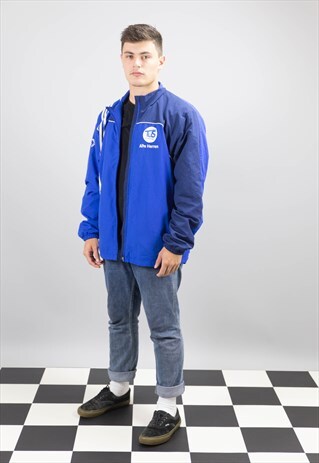 VINTAGE BLUE ADIDAS SHELL CLUB JACKET