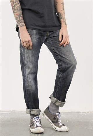 VINTAGE BLUE LEVI'S 501 RIPPED JEANS