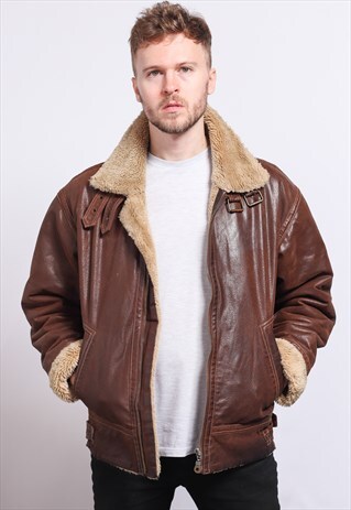 VINTAGE LEATHER AVIATOR JACKET