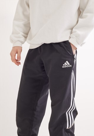 VINTAGE ADIDAS SHELLSUIT BOTTOMS BLACK