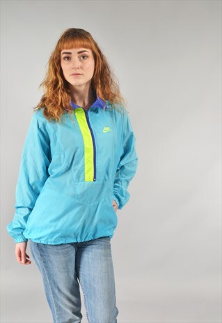 VINTAGE NIKE TURQUOISE WINDBREAKER JACKET