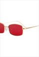 Red Slim Line Sunglasses