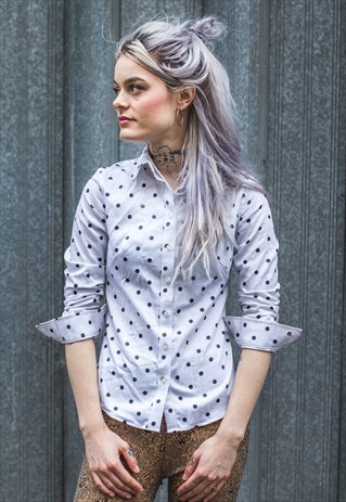 WHITE DOTTED DALMATIAN SHIRT