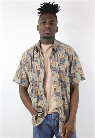 VINTAGE ABSTRACT PATTERNED SHIRT