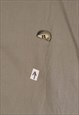 VINTAGE 90'S LONDON FOG TRENCH COAT LONG BODY BUTTON UP GREY