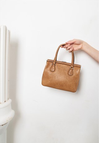 40S VINTAGE LEATHER HANDBAG