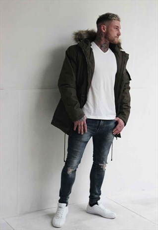 MARVEL PARKA JACKET OLIVE