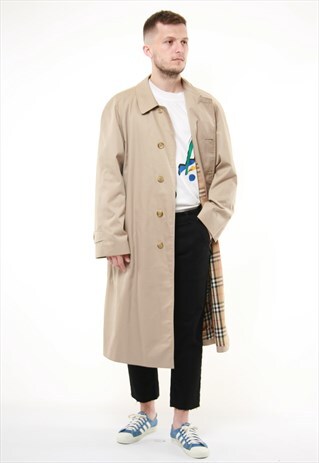 90S VINTAGE BURBERRYS' LIGHTWEIGHT TRENCH COAT 14108