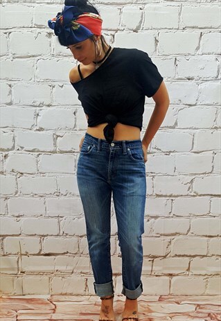 VINTAGE LEVI'S 510 BLUE WASH HIGH WAIST JEANS