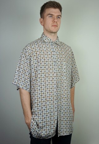 PURE SILK PATTERNED SHIRT