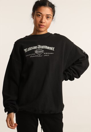 VINTAGE HARLEY DAVISON EMBROIDERED SWEATSHIRT