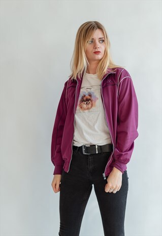 VINTAGE 80S PURPLE TRACK JACKET