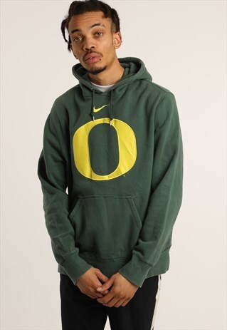 VINTAGE NIKE EMBROIDERED LOGO HOODIE