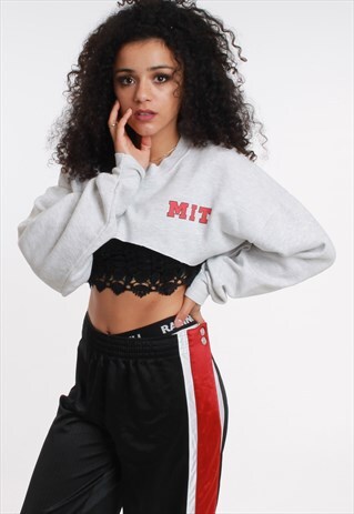LEE EXTREME CROPPED PRINT SWEATSHIRT