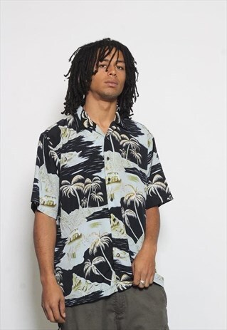 VINTAGE HAWAIIAN SHIRT BLACK