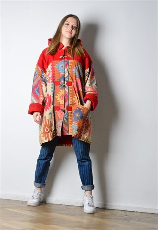 VINTAGE 90S COLOURFUL AZTEC JACKET