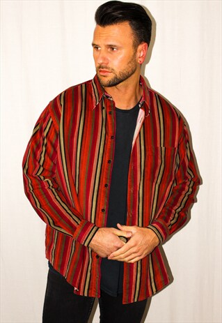 VINTAGE STRIPED CORDUROY SHIRT