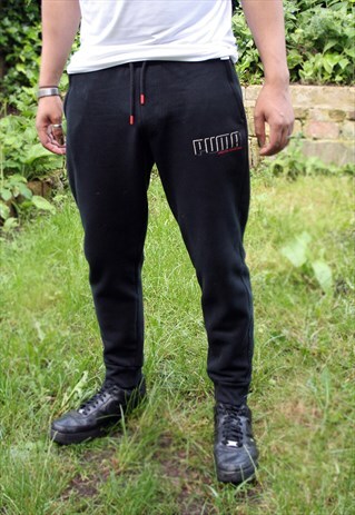 VINTAGE PUMA JERSEY LOGO JOGGERS