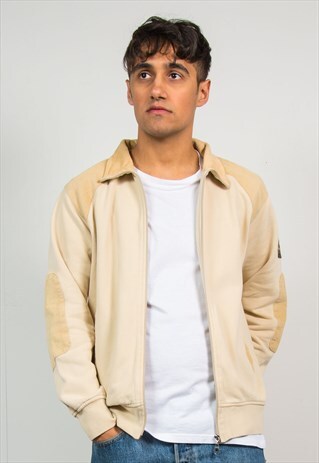 VINTAGE 90S DIADORA BEIGE TRACKSUIT JACKET TOP