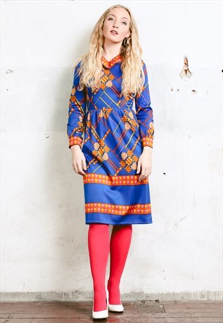 VINTAGE 70S BOHEMIAN MIDI DRESS