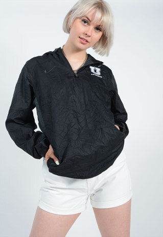 VINTAGE NIKE LACROSSE WINDBREAKER BLACK