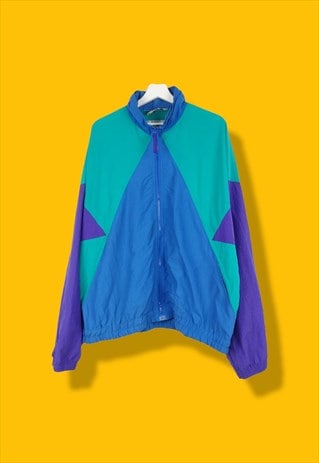 Vintage TrackJacket Life Adventures in Blue L