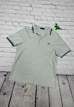 Fred Perry Grey Polo Shirt Size L