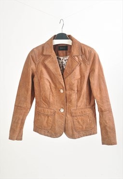 Vintage 90s suede leather blazer jacket