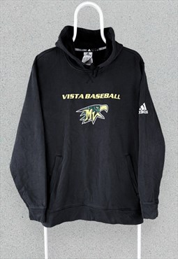 Vintage Adidas Black Hoodie Vista Baseball Mens Large