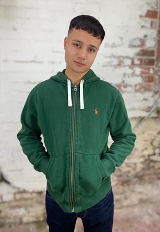 VINTAGE RALPH LAUREN FULL ZIP HOODIE - GREEN
