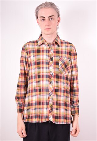 MENS VINTAGE SHIRT MEDIUM MULTI CHECK 90S