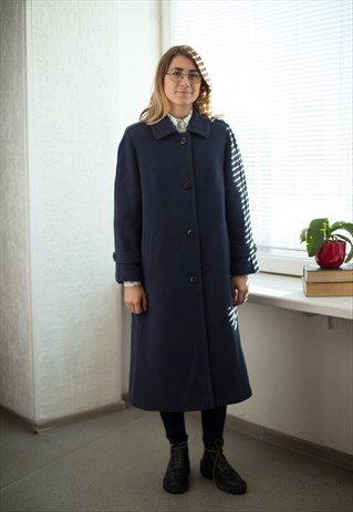 VINTAGE 70'S BLUE WINTER COAT