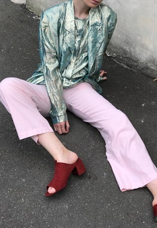 80S MADE IN WEST GERMANY SILK AND LAME SHIRT