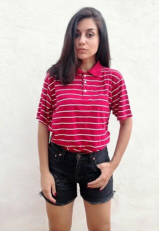 VINTAGE STRIPED POLO T-SHIRT
