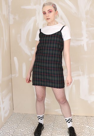 TARTAN CHECK SLIP DRESS